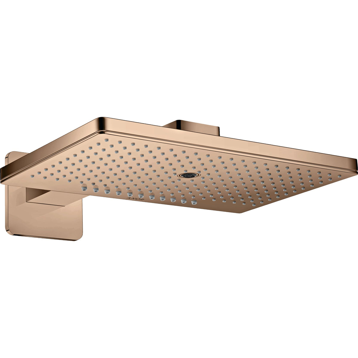 AXOR-ShowerSolutions-Overhead-shower-460-300-3jet-with-shower-arm-and-softsquare-escutcheon-Polished-Red-Gold-35276300