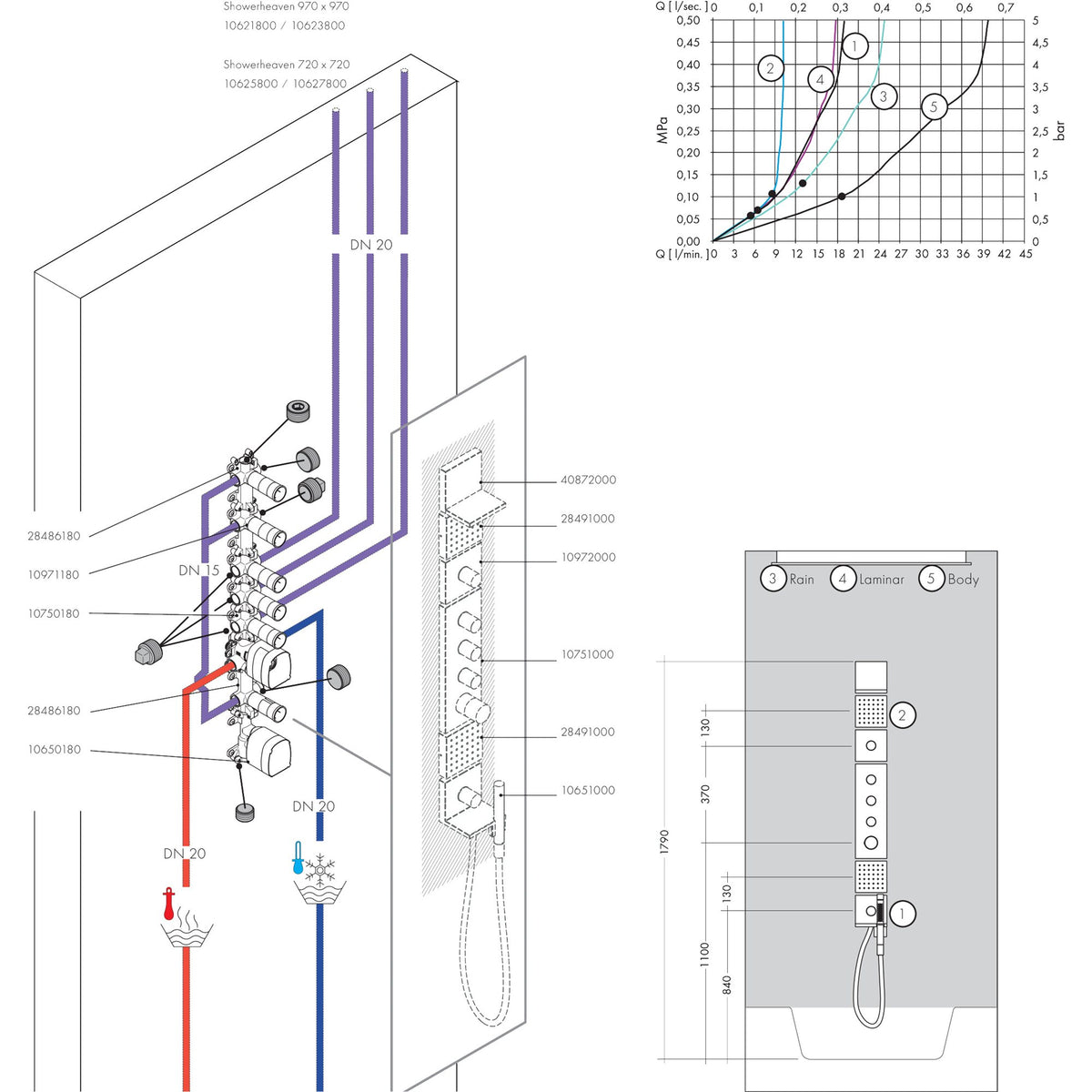 AXOR-ShowerSolutions-Shower-module-120-120-for-concealed-installation-square-28491-technical-04