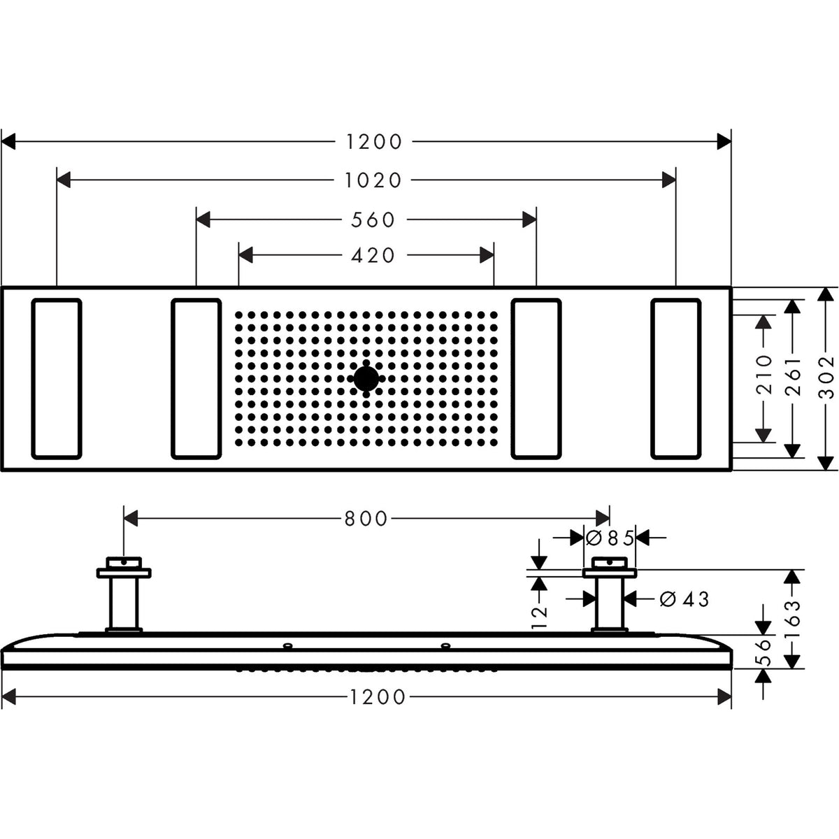 AXOR-ShowerSolutions-ShowerHeaven-1200-300-4jet-with-light-module-5000-K-12423-technical-02