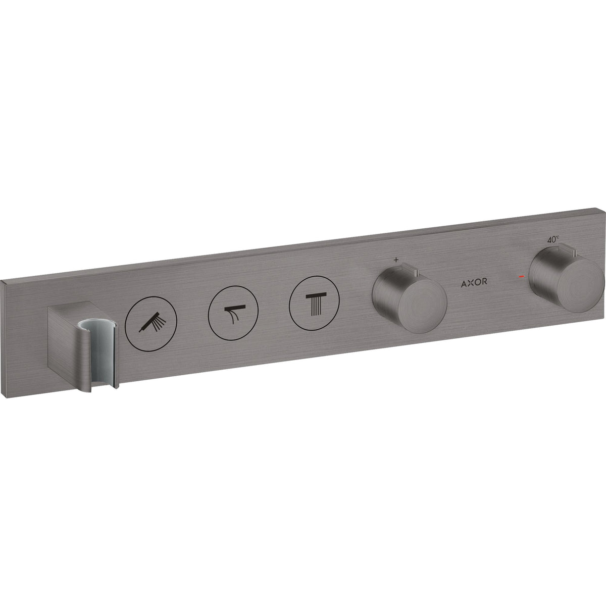 AXOR-ShowerSolutions-Thermostatic-module-Select-530-90-for-concealed-installation-for-3-functions-Brushed-Black-Chrome-18356340