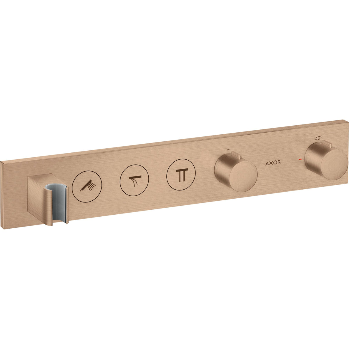 AXOR-ShowerSolutions-Thermostatic-module-Select-530-90-for-concealed-installation-for-3-functions-Brushed-Red-Gold-18356310