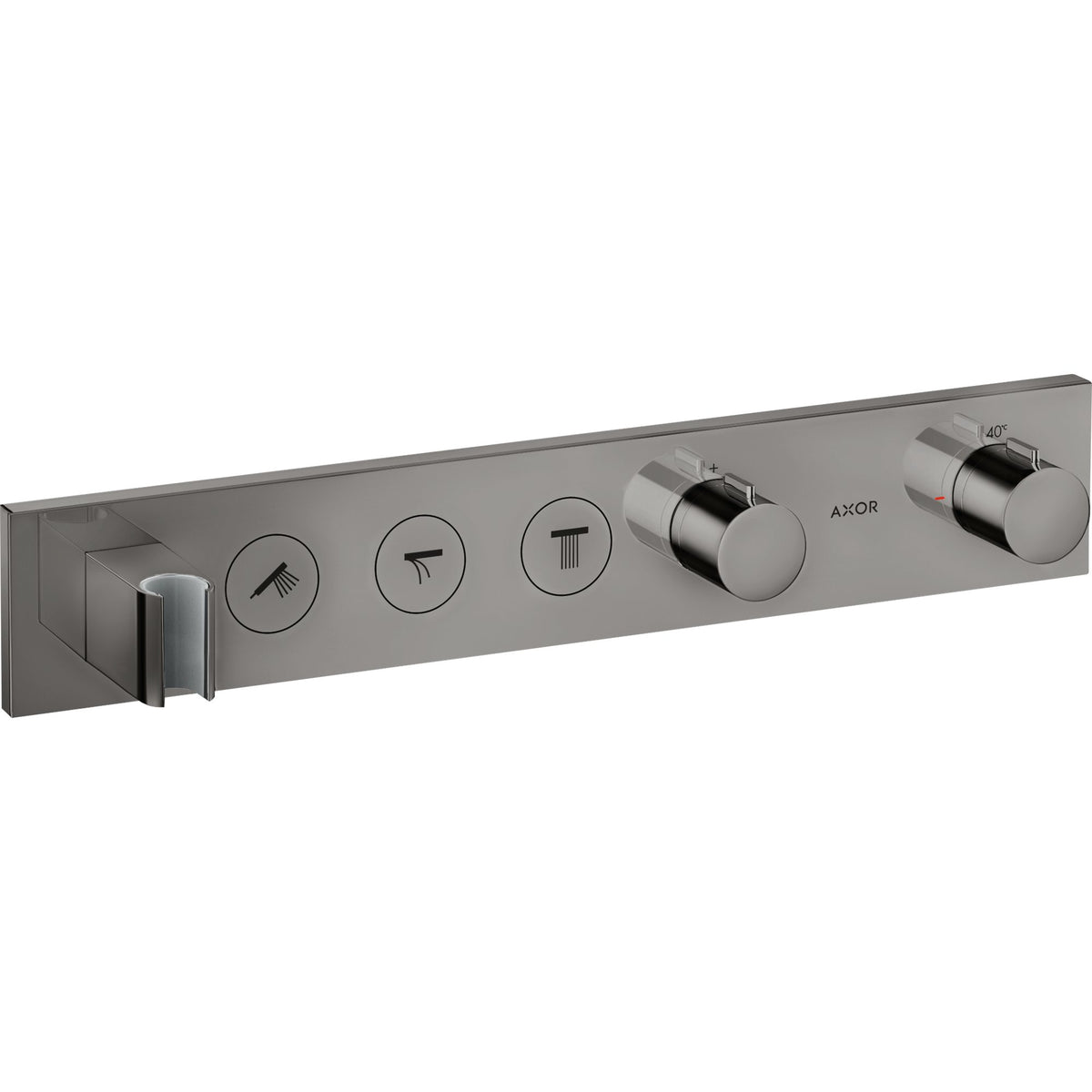 AXOR-ShowerSolutions-Thermostatic-module-Select-530-90-for-concealed-installation-for-3-functions-Polished-Black-Chrome-18356330