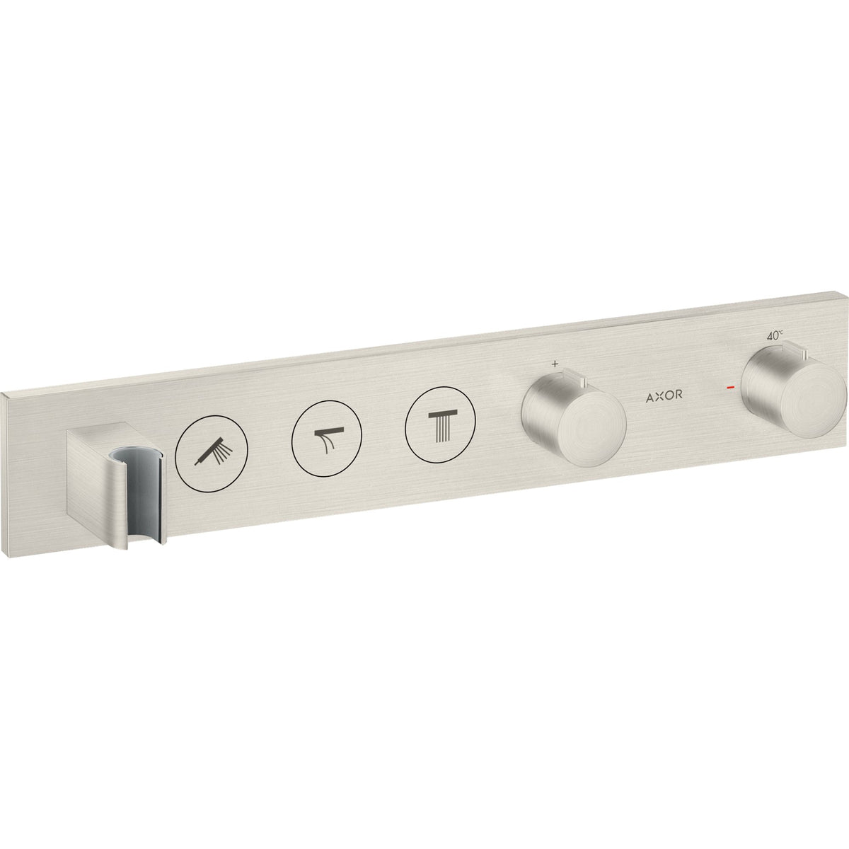 AXOR-ShowerSolutions-Thermostatic-module-Select-530-90-for-concealed-installation-for-3-functions-Stainless-Steel-Optic-18356800