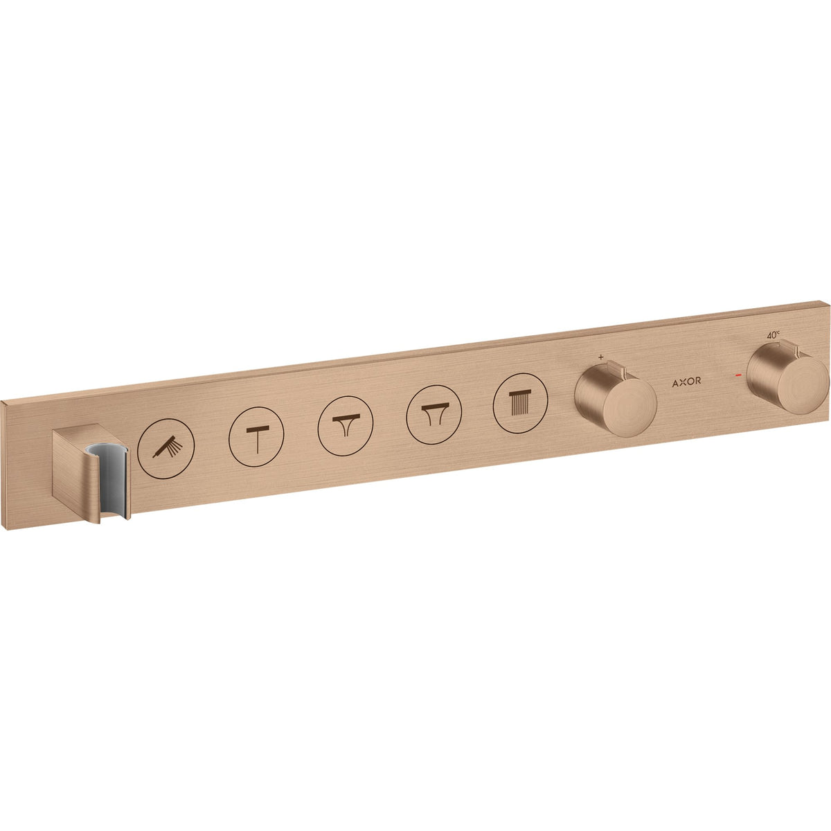 AXOR-ShowerSolutions-Thermostatic-module-Select-670-90-for-concealed-installation-for-5-functions-Brushed-Red-Gold-18358310