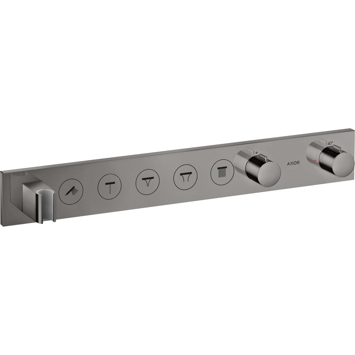 AXOR-ShowerSolutions-Thermostatic-module-Select-670-90-for-concealed-installation-for-5-functions-Polished-Black-Chrome-18358330