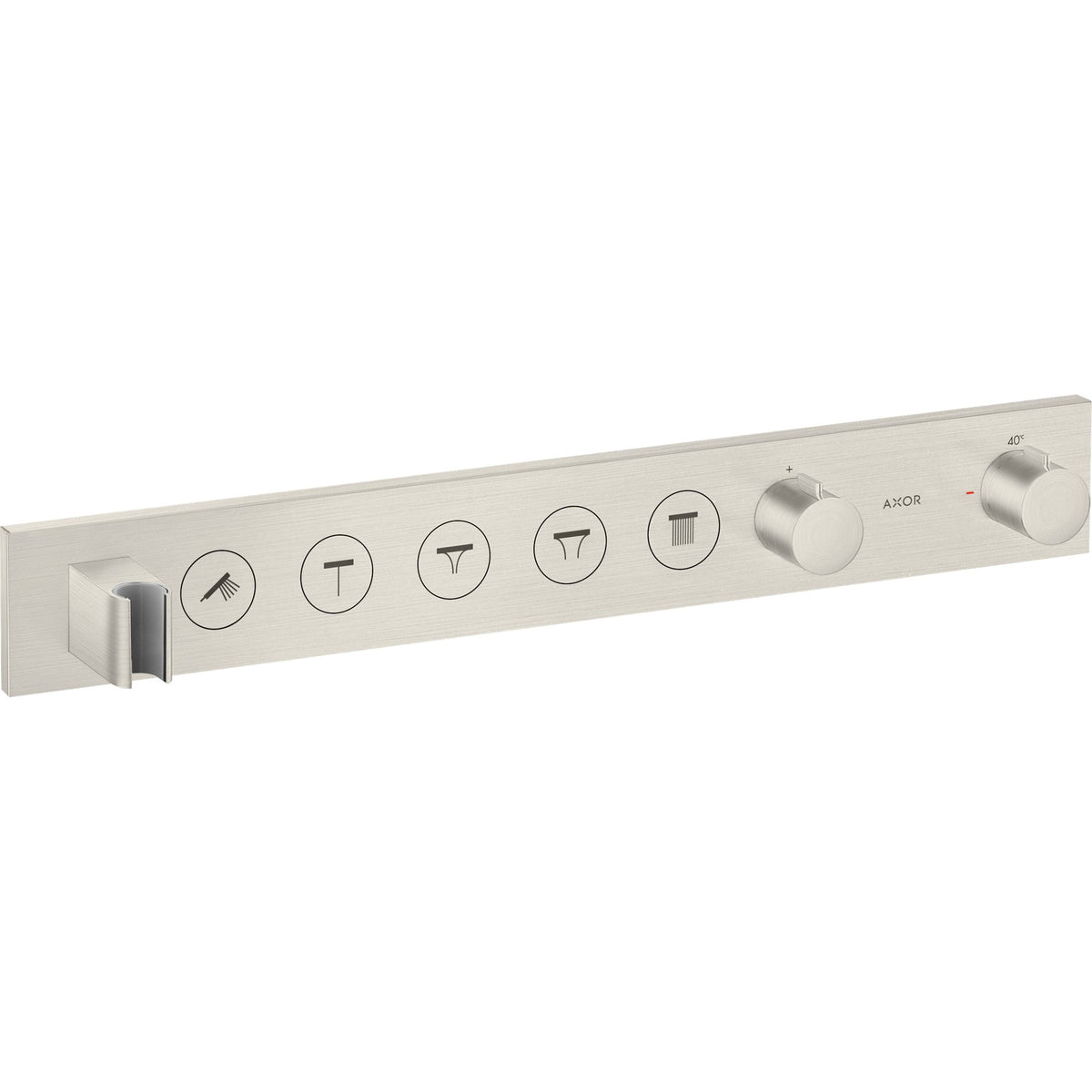 AXOR-ShowerSolutions-Thermostatic-module-Select-670-90-for-concealed-installation-for-5-functions-Stainless-Steel-Optic-18358800