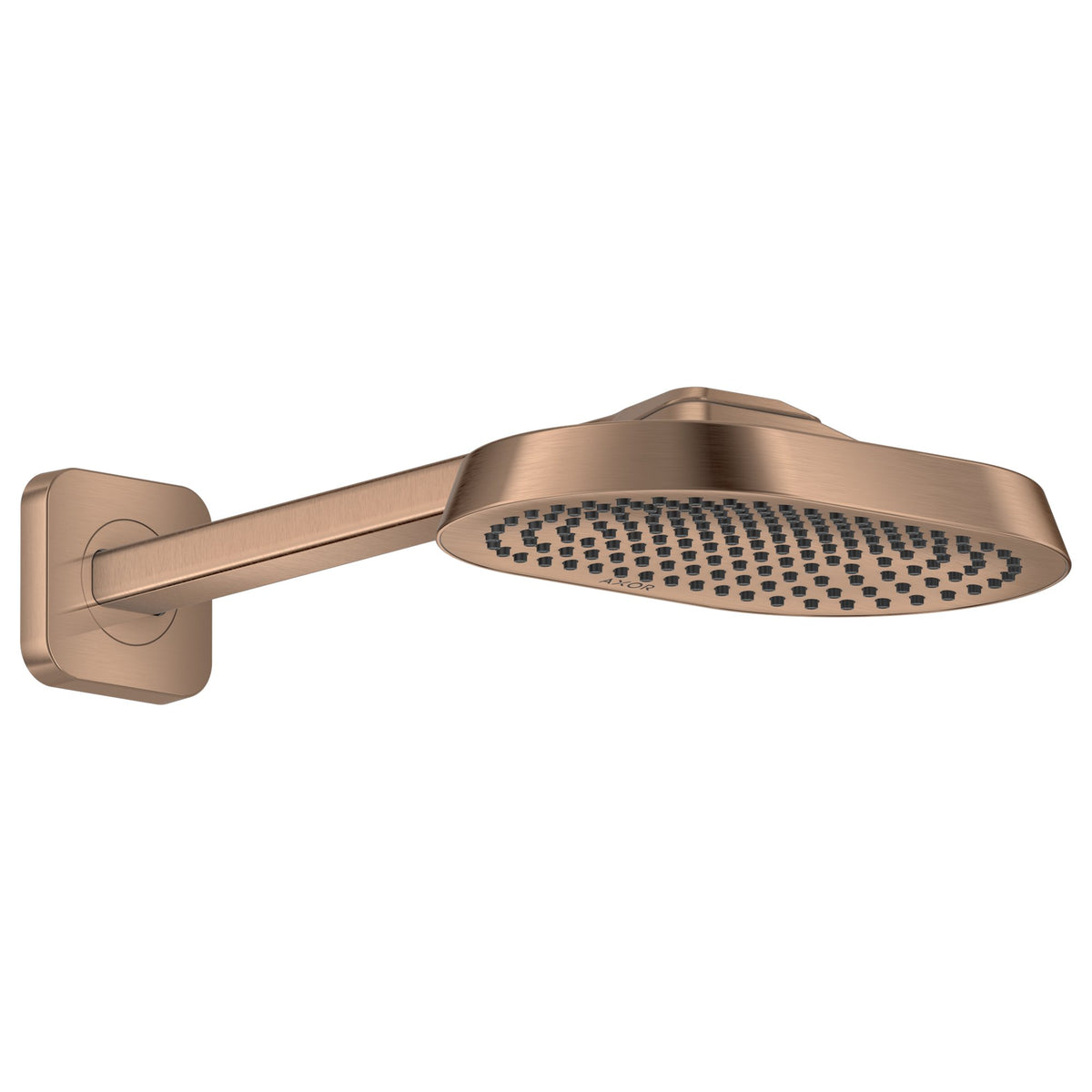 AXOR-ShowerSphere-Overhead-shower-250-160-1jet-EcoSmart-with-shower-arm-Brushed-Red-Gold-39770310