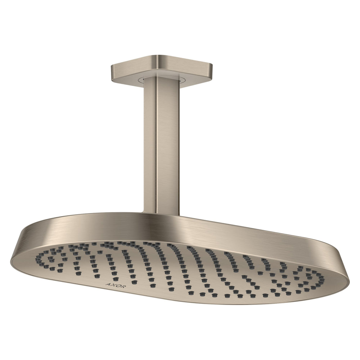 AXOR-ShowerSphere-Overhead-shower-370-220-1jet-EcoSmart-with-ceiling-connector-Brushed-Nickel-39761820