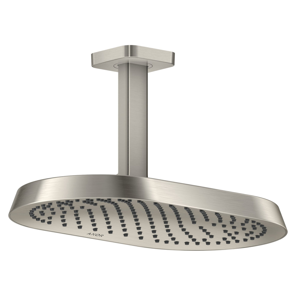 AXOR-ShowerSphere-Overhead-shower-370-220-1jet-EcoSmart-with-ceiling-connector-Stainless-Steel-Optic-39761800