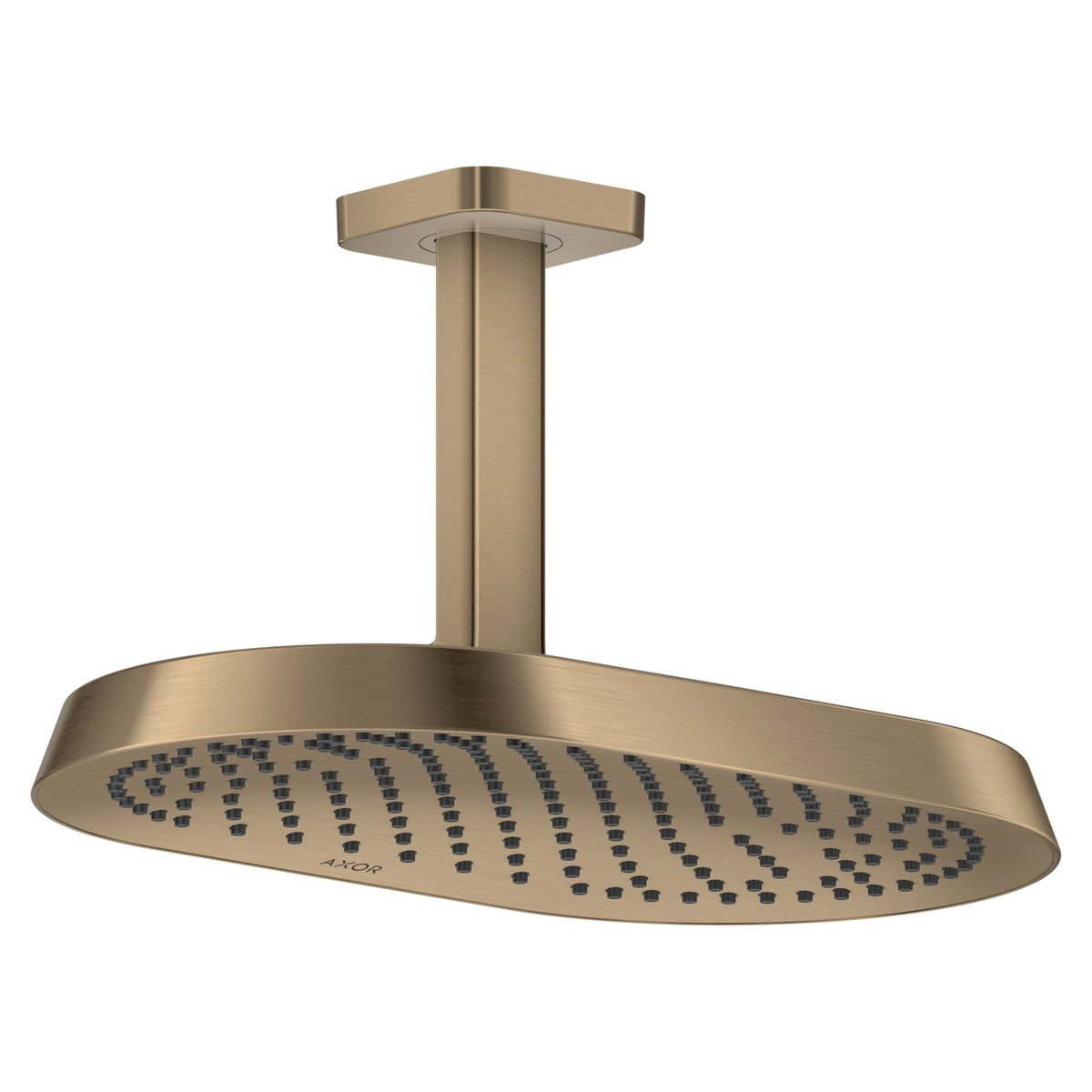 AXOR-ShowerSphere-Overhead-shower-370-220-1jet-with-ceiling-connector-Brushed-Bronze-39760140
