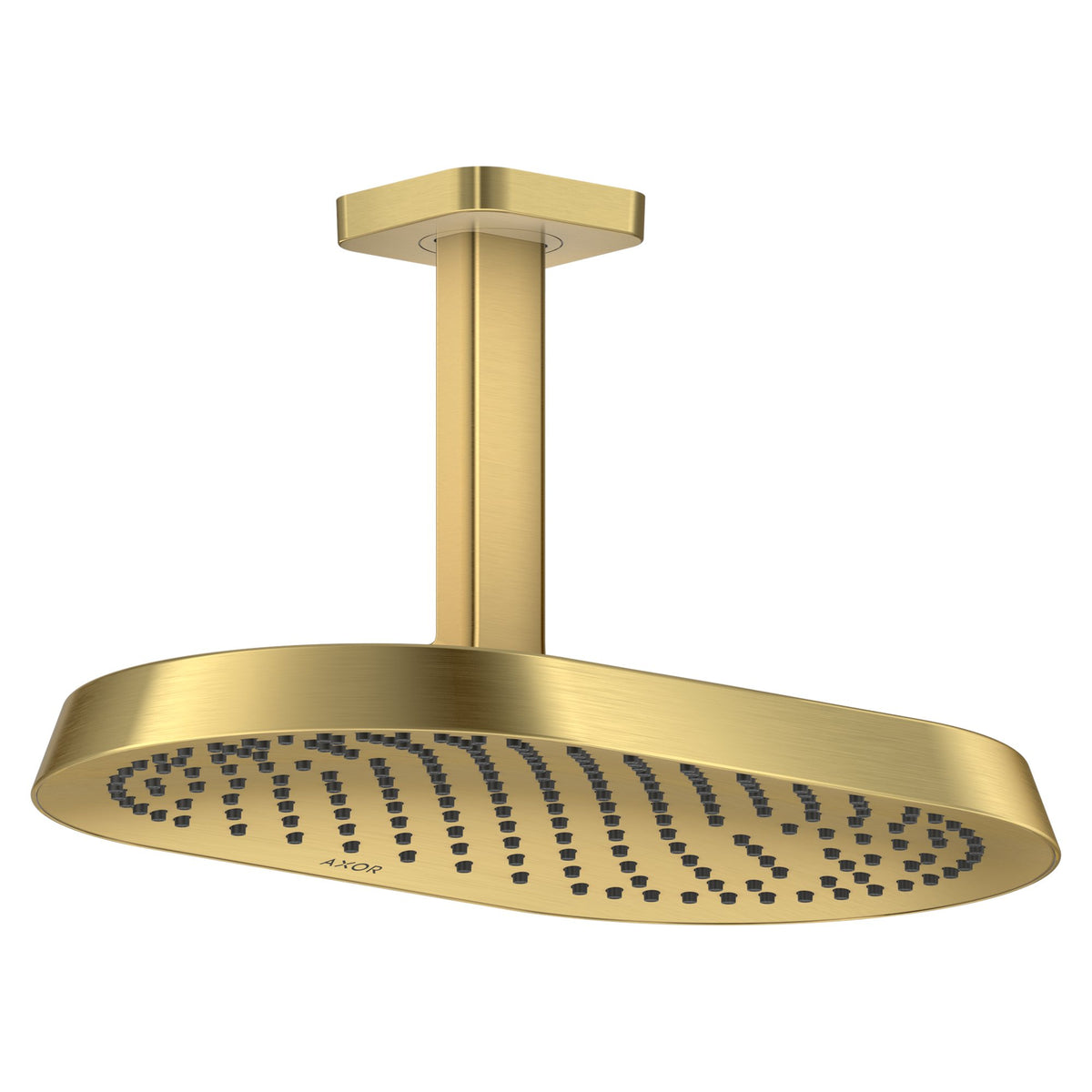 AXOR-ShowerSphere-Overhead-shower-370-220-1jet-with-ceiling-connector-Brushed-Gold-Optic-39760250