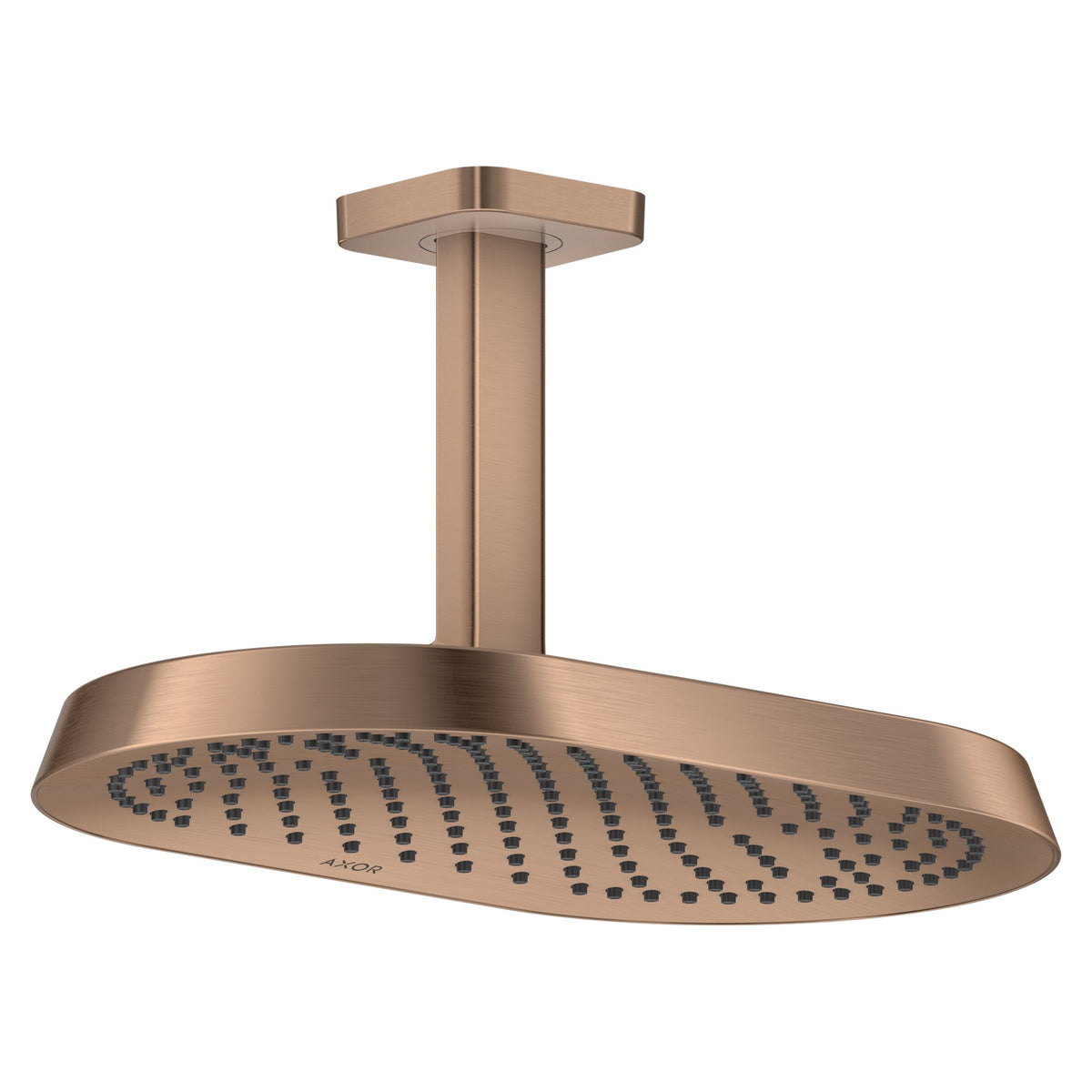 AXOR-ShowerSphere-Overhead-shower-370-220-1jet-with-ceiling-connector-Brushed-Red-Gold-39760310