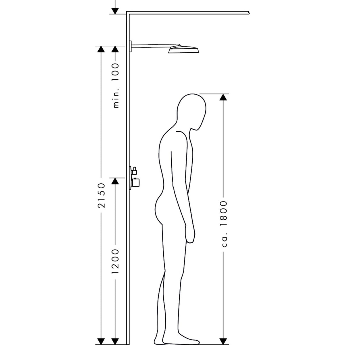 AXOR-ShowerSphere-Overhead-shower-370-220-1jet-with-shower-arm-39748-technical-04