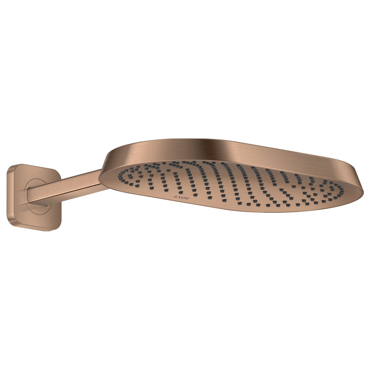 AXOR-ShowerSphere-Overhead-shower-370-220-1jet-with-shower-arm-Brushed-Red-Gold-39748310