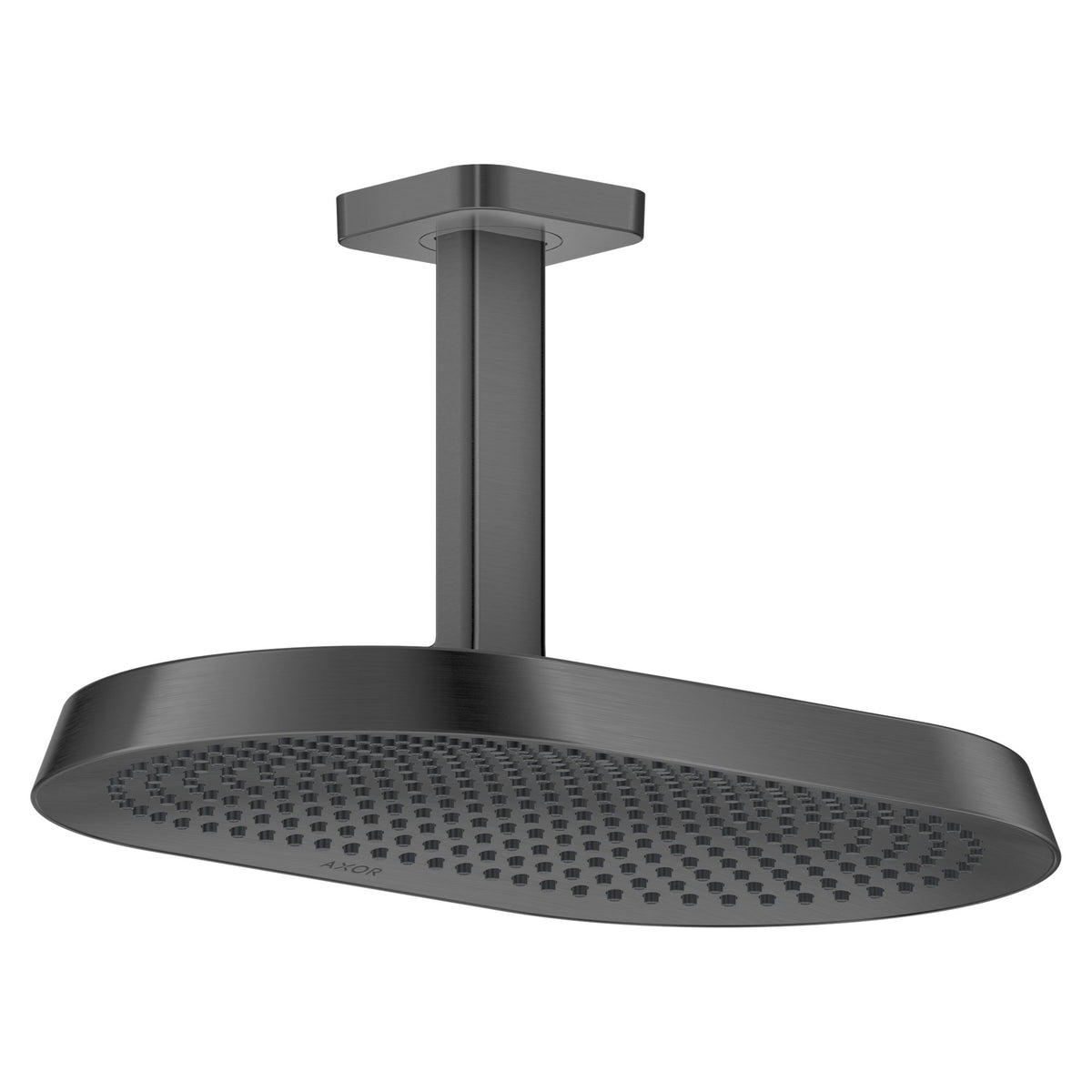 AXOR-ShowerSphere-Overhead-shower-370-220-2jet-EcoSmart-with-ceiling-connector-Brushed-Black-Chrome-39758340