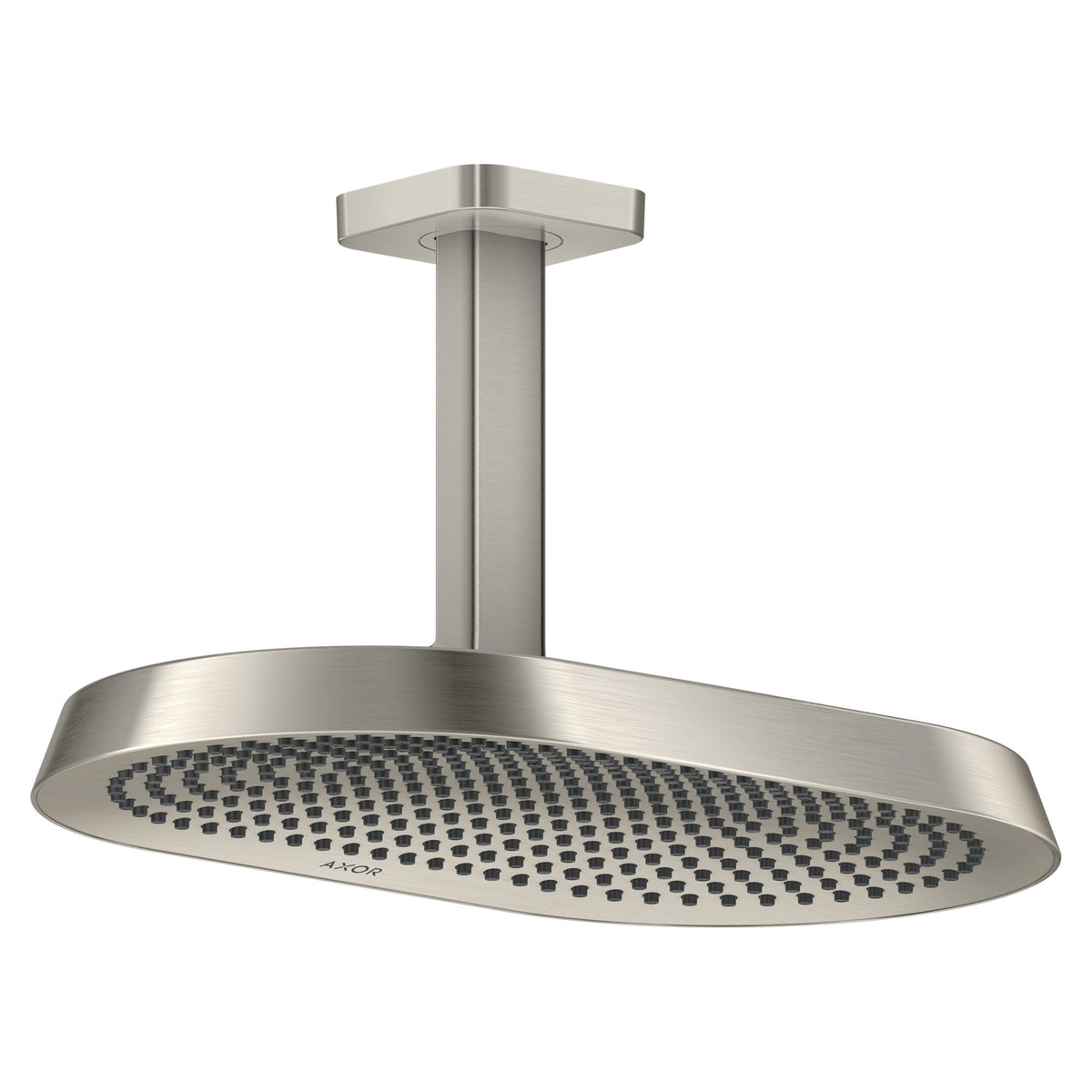 AXOR-ShowerSphere-Overhead-shower-370-220-2jet-EcoSmart-with-ceiling-connector-Stainless-Steel-Optic-39758800