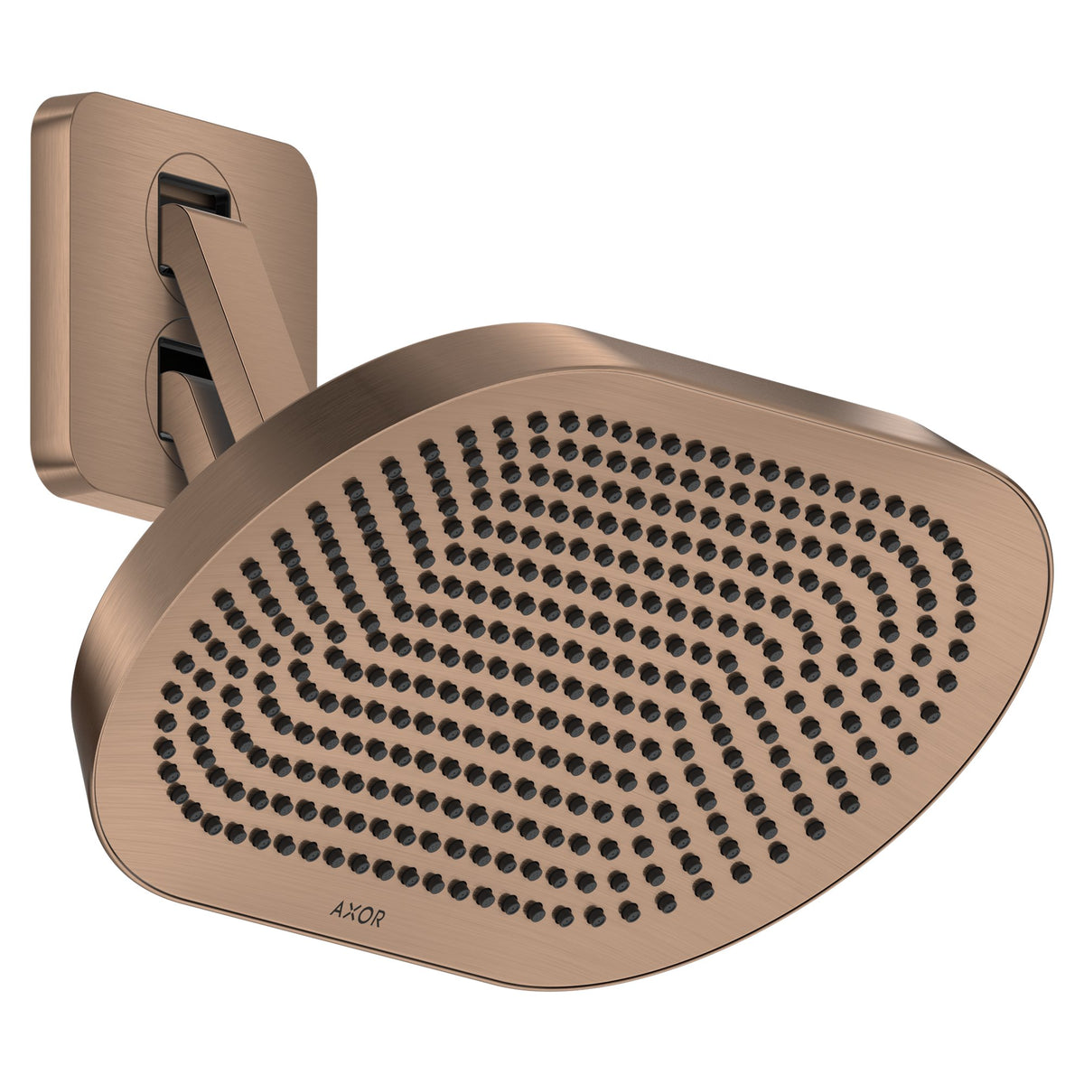 AXOR-ShowerSphere-Overhead-shower-370-220-2jet-with-adjustable-shower-arm-Brushed-Red-Gold-39745310