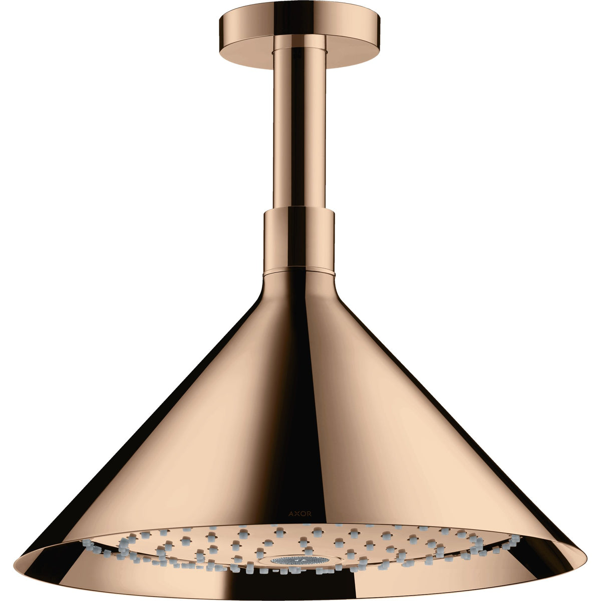AXOR-Showers-Front-Overhead-shower-240-2jet-with-ceiling-connector-Polished-Red-Gold-26022300
