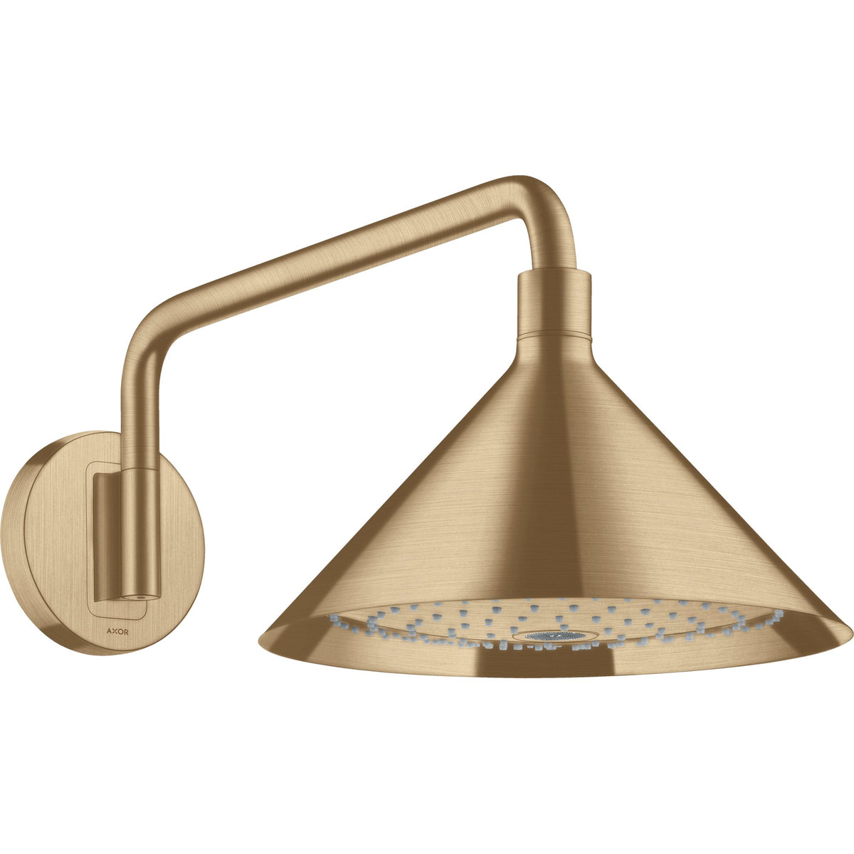 AXOR-Showers-Front-Overhead-shower-240-2jet-with-shower-arm-Brushed-Bronze-26021140