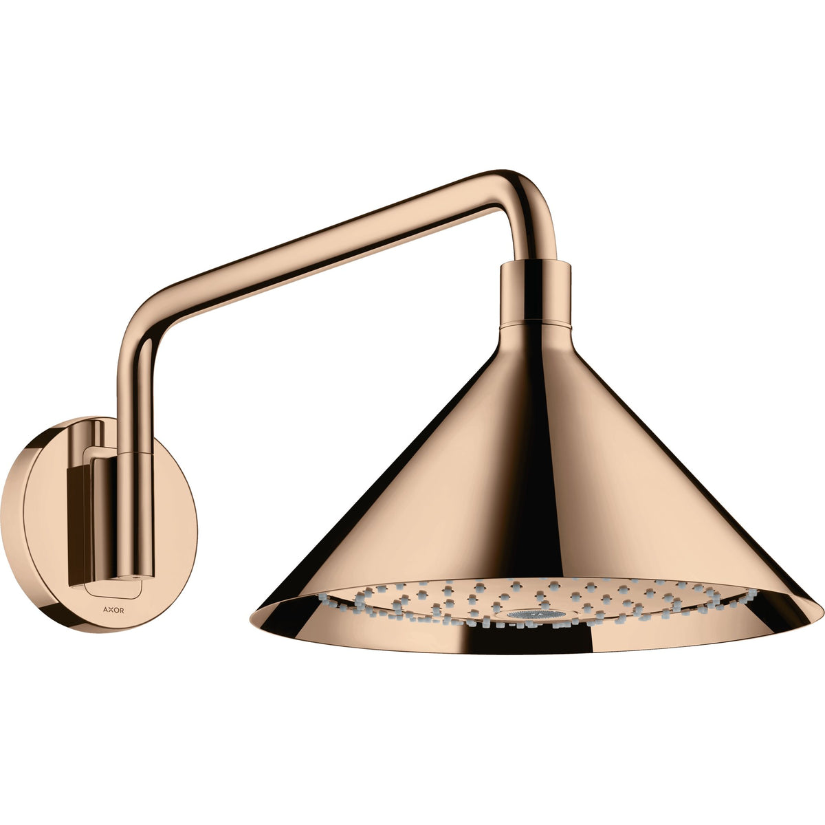 AXOR-Showers-Front-Overhead-shower-240-2jet-with-shower-arm-Polished-Red-Gold-26021300
