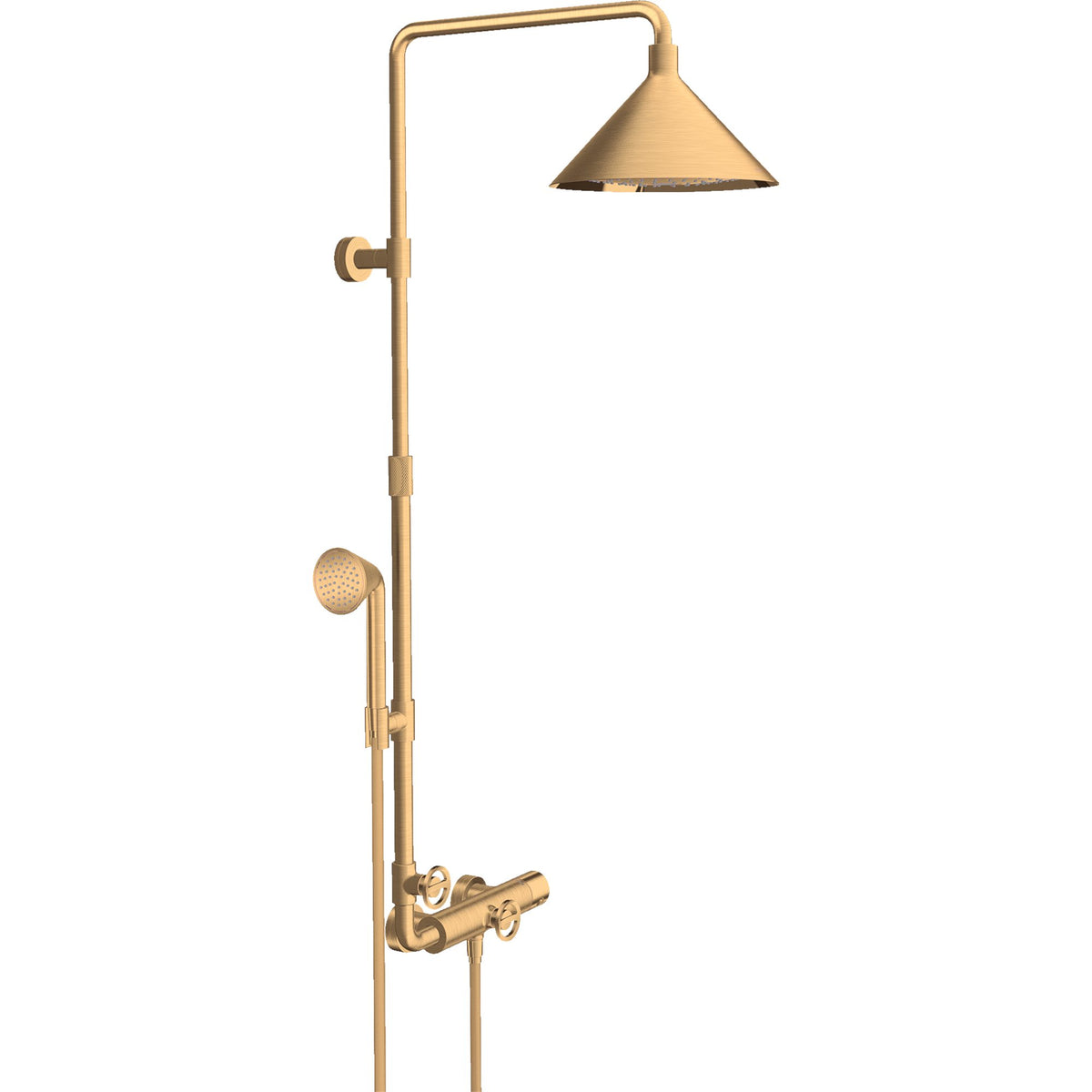 AXOR-Showers-Front-Showerpipe-with-thermostat-and-overhead-shower-240-2jet-Brushed-Brass-26020950