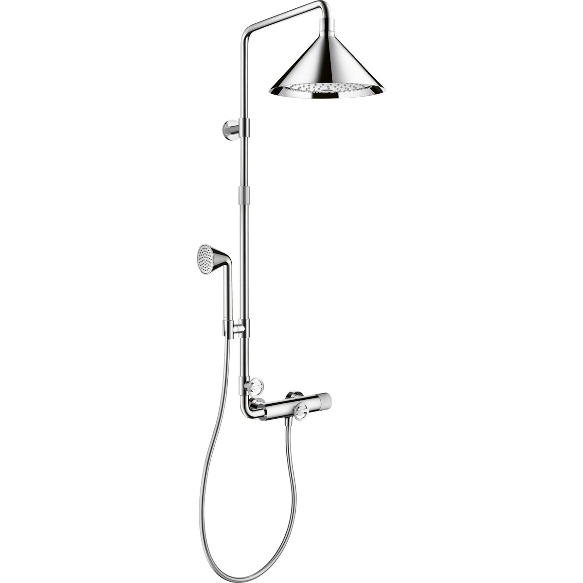 AXOR-Showers-Front-Showerpipe-with-thermostat-and-overhead-shower-240-2jet-Chrome-26020000
