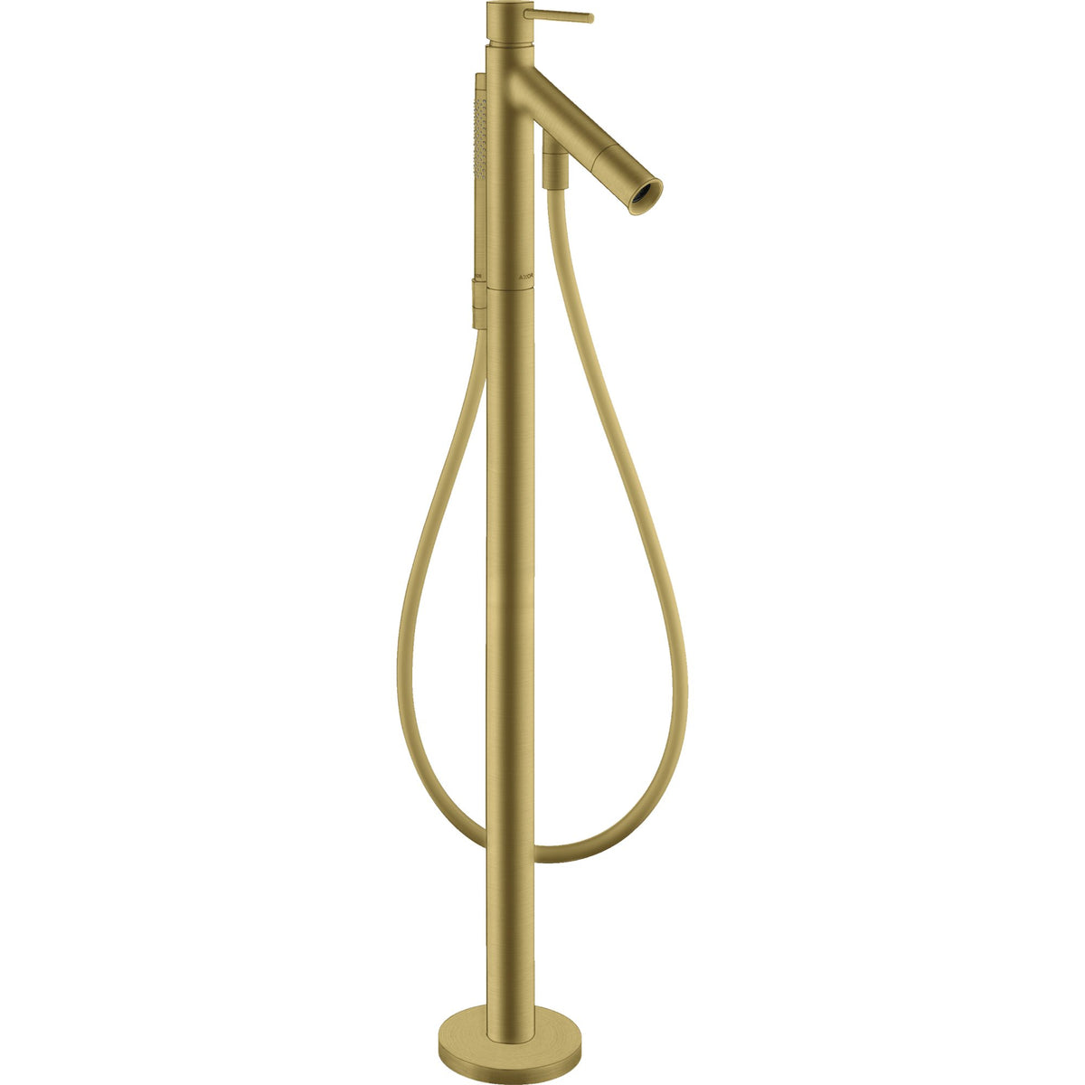 AXOR-Starck-Single-lever-bath-mixer-floor-standing-with-pin-handle-Brushed-Brass-10456950