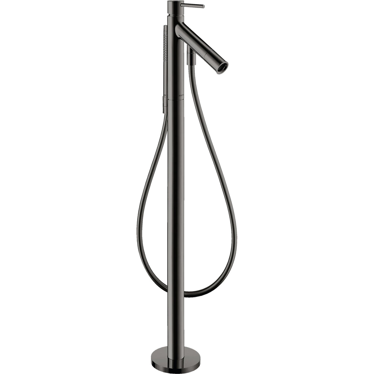 AXOR-Starck-Single-lever-bath-mixer-floor-standing-with-pin-handle-Polished-Black-Chrome-10456330