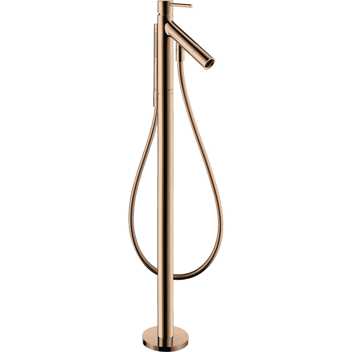 AXOR-Starck-Single-lever-bath-mixer-floor-standing-with-pin-handle-Polished-Red-Gold-10456300