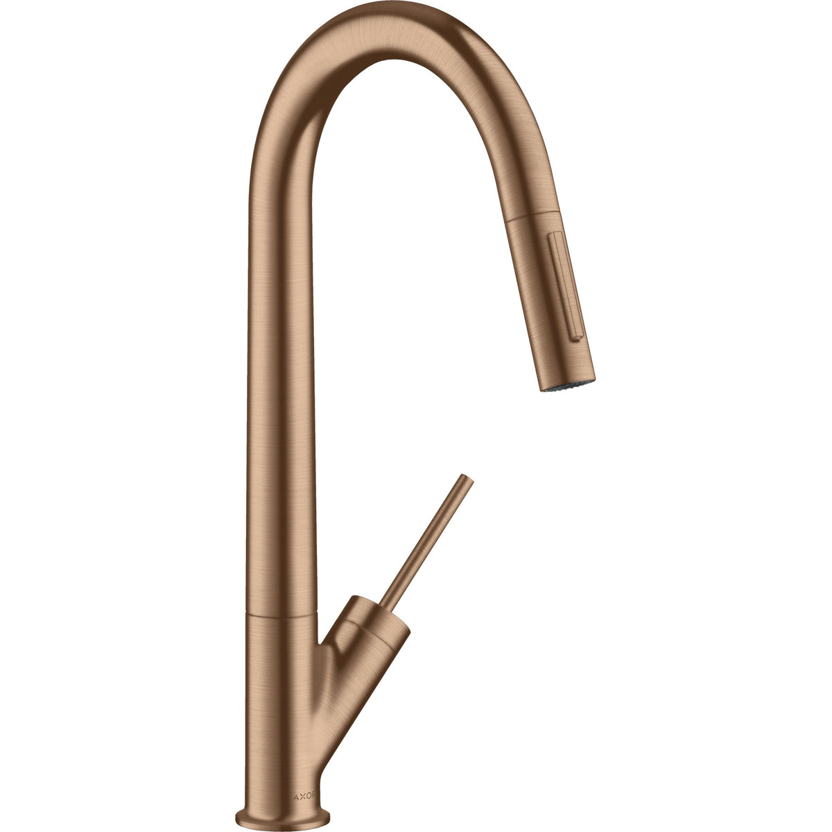 AXOR-Starck-Single-lever-kitchen-mixer-270-with-pull-out-spray-Brushed-Red-Gold-10821310