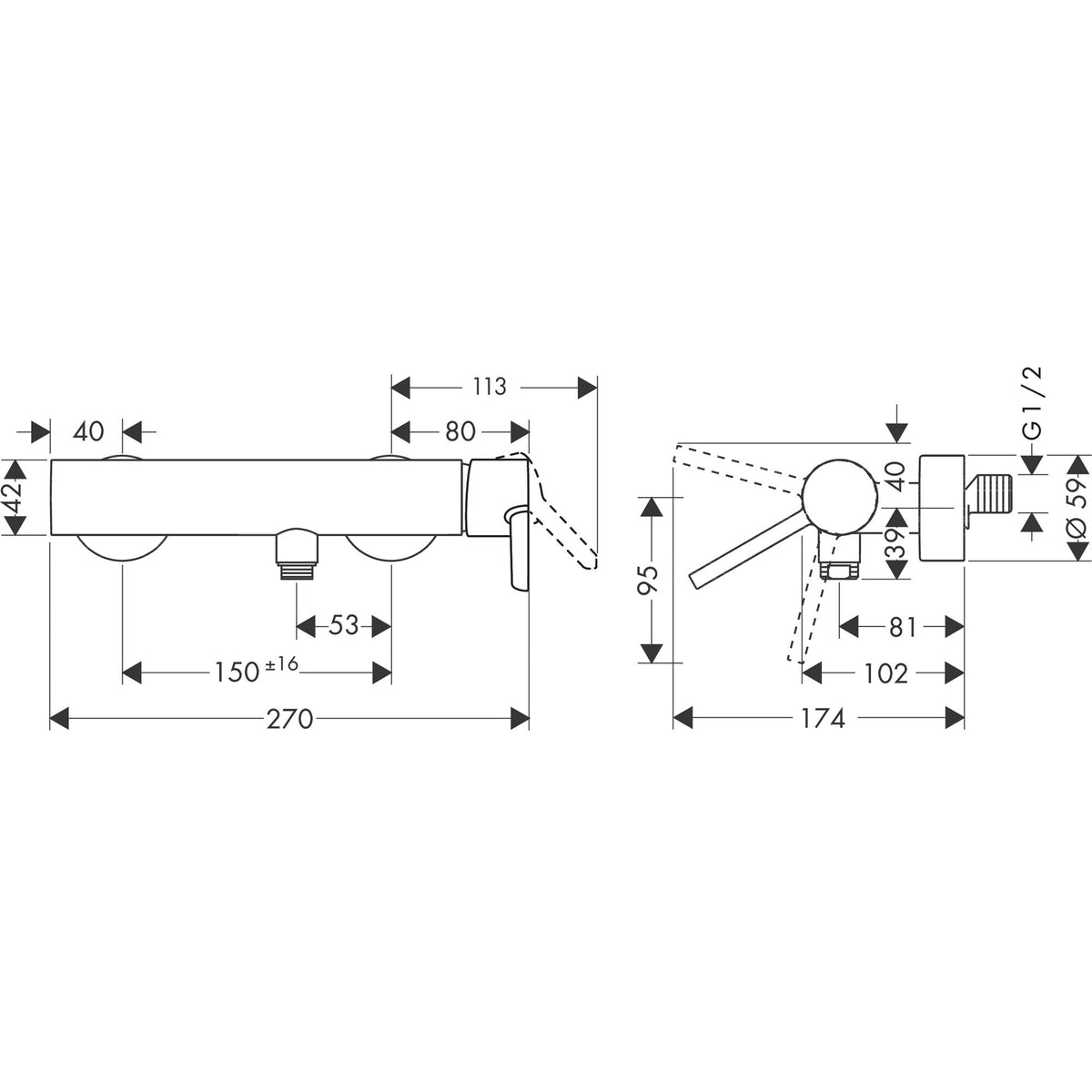 AXOR-Starck-Single-lever-shower-mixer-for-exposed-installation-with-lever-handle-10665-technical-02