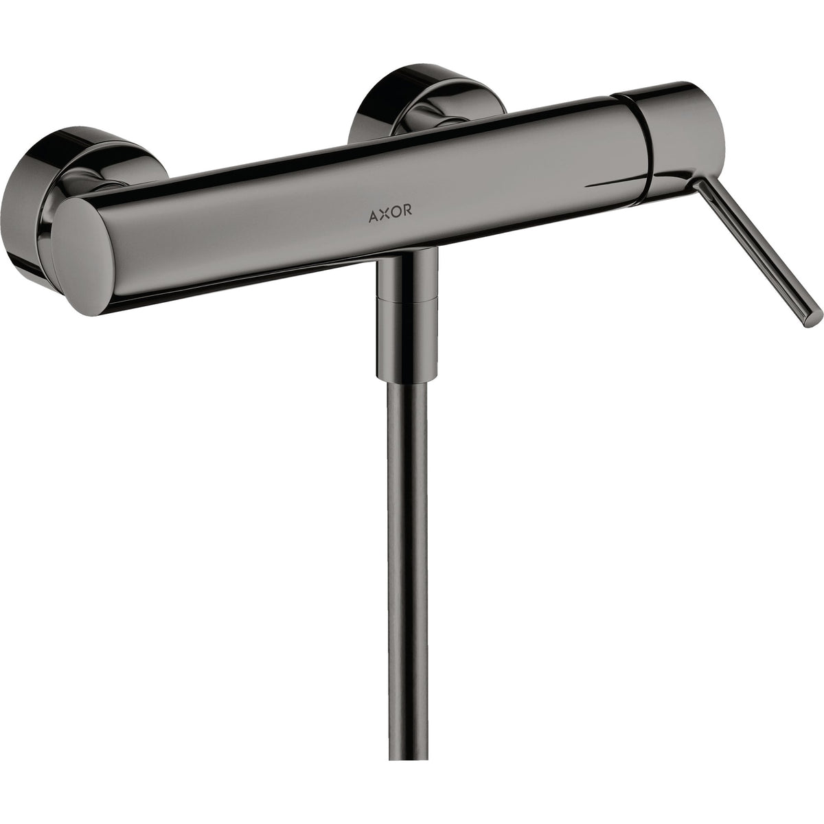 AXOR-Starck-Single-lever-shower-mixer-for-exposed-installation-with-pin-handle-Polished-Black-Chrome-10611330