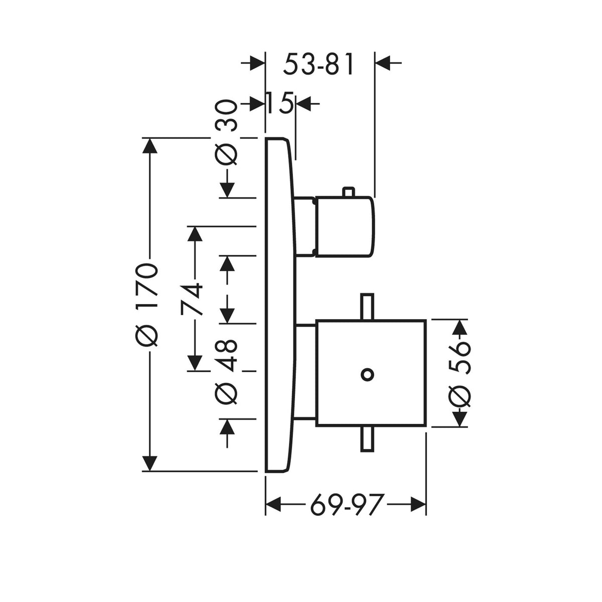 AXOR-Starck-Thermostat-for-concealed-installation-with-shut-off-valve-10700-technical-01