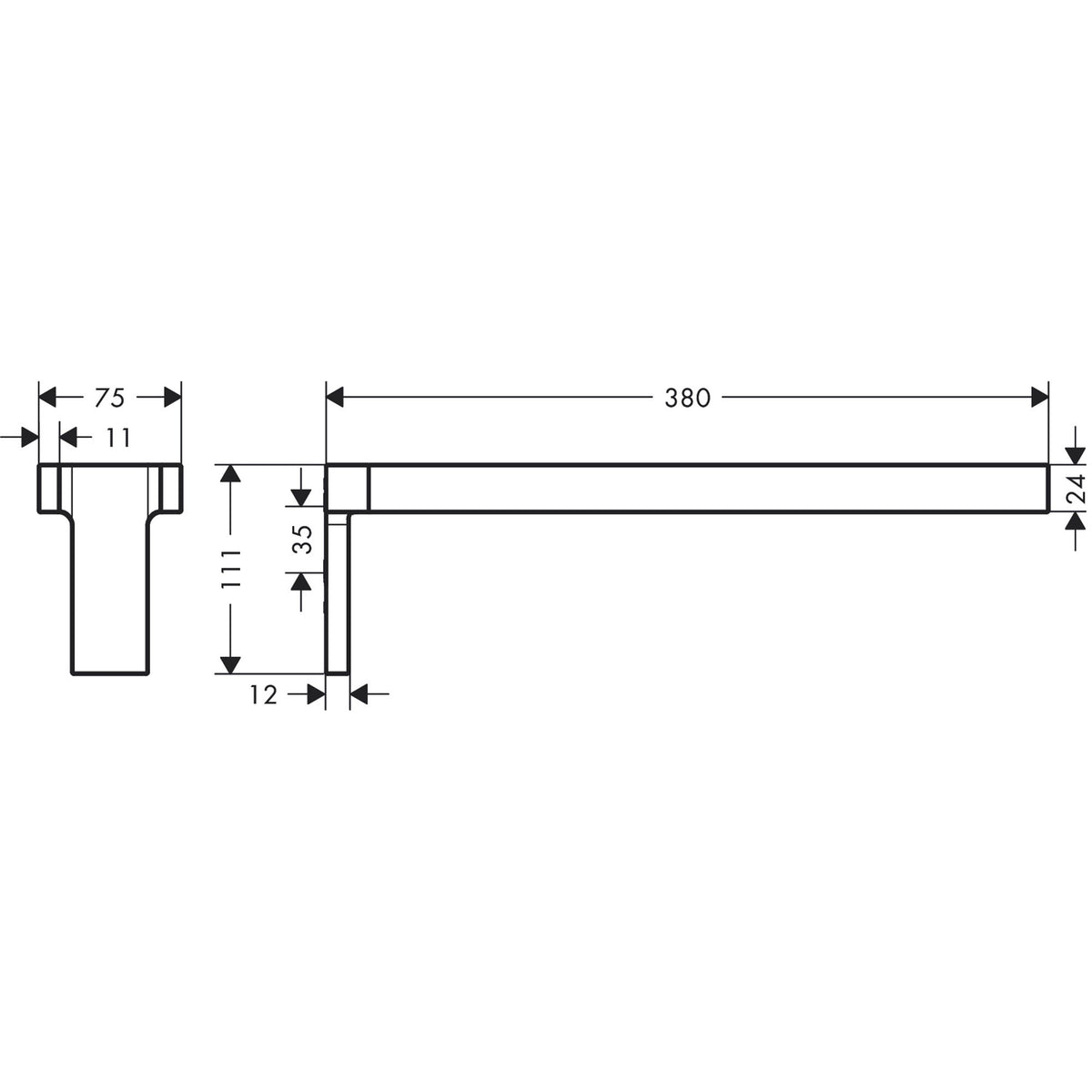 AXOR-Universal-Rectangular-Towel-holder-twin-handle-42622-technical-01
