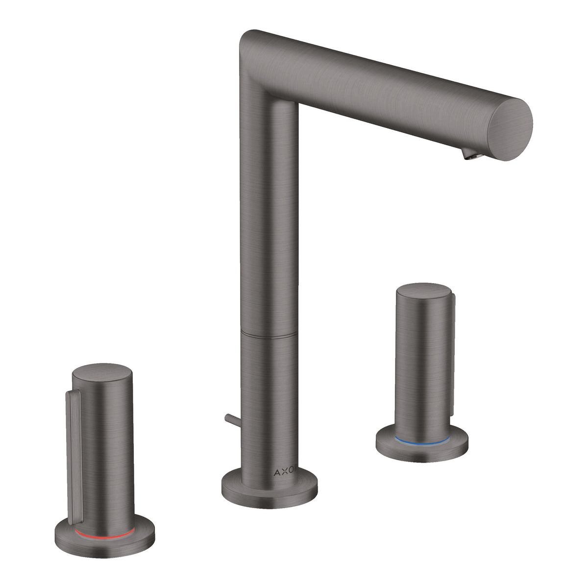 AXOR-Uno-3-hole-basin-mixer-200-with-zero-handles-and-pop-up-waste-set-Brushed-Black-Chrome-45133340