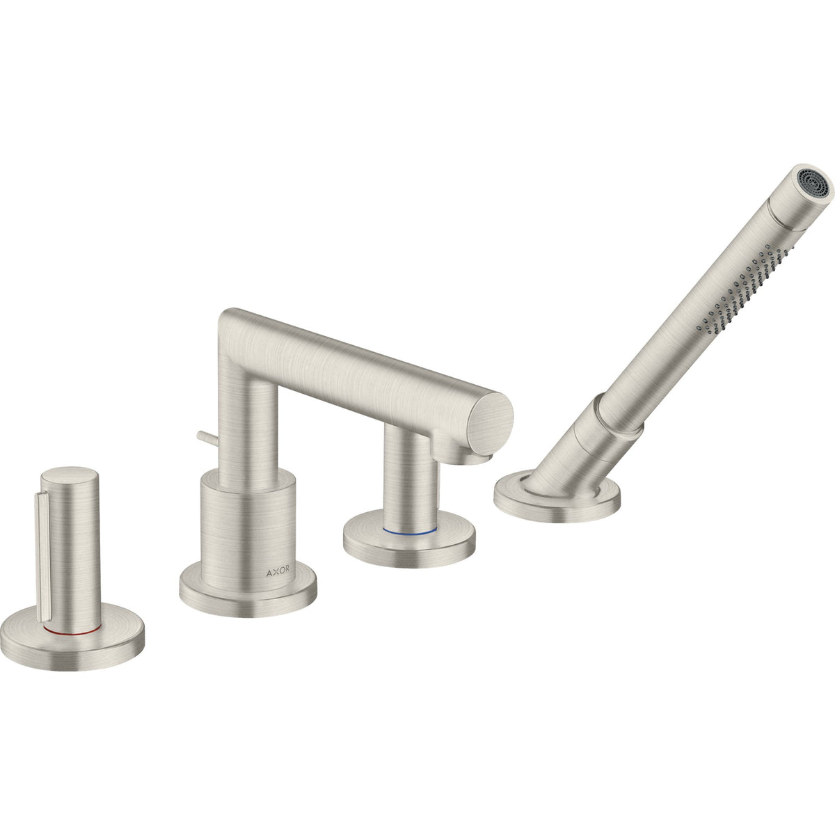 AXOR-Uno-4-hole-rim-mounted-bath-mixer-with-zero-handles-Stainless-Steel-Optic-45444800