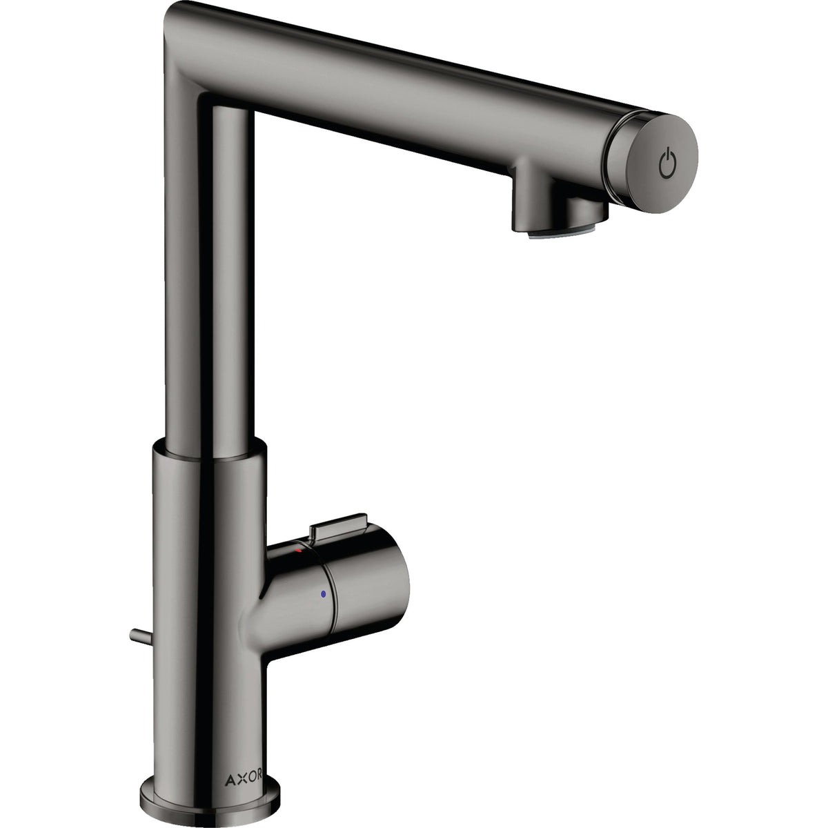 AXOR-Uno-Basin-mixer-Select-220-with-pop-up-waste-set-Polished-Black-Chrome-45016330
