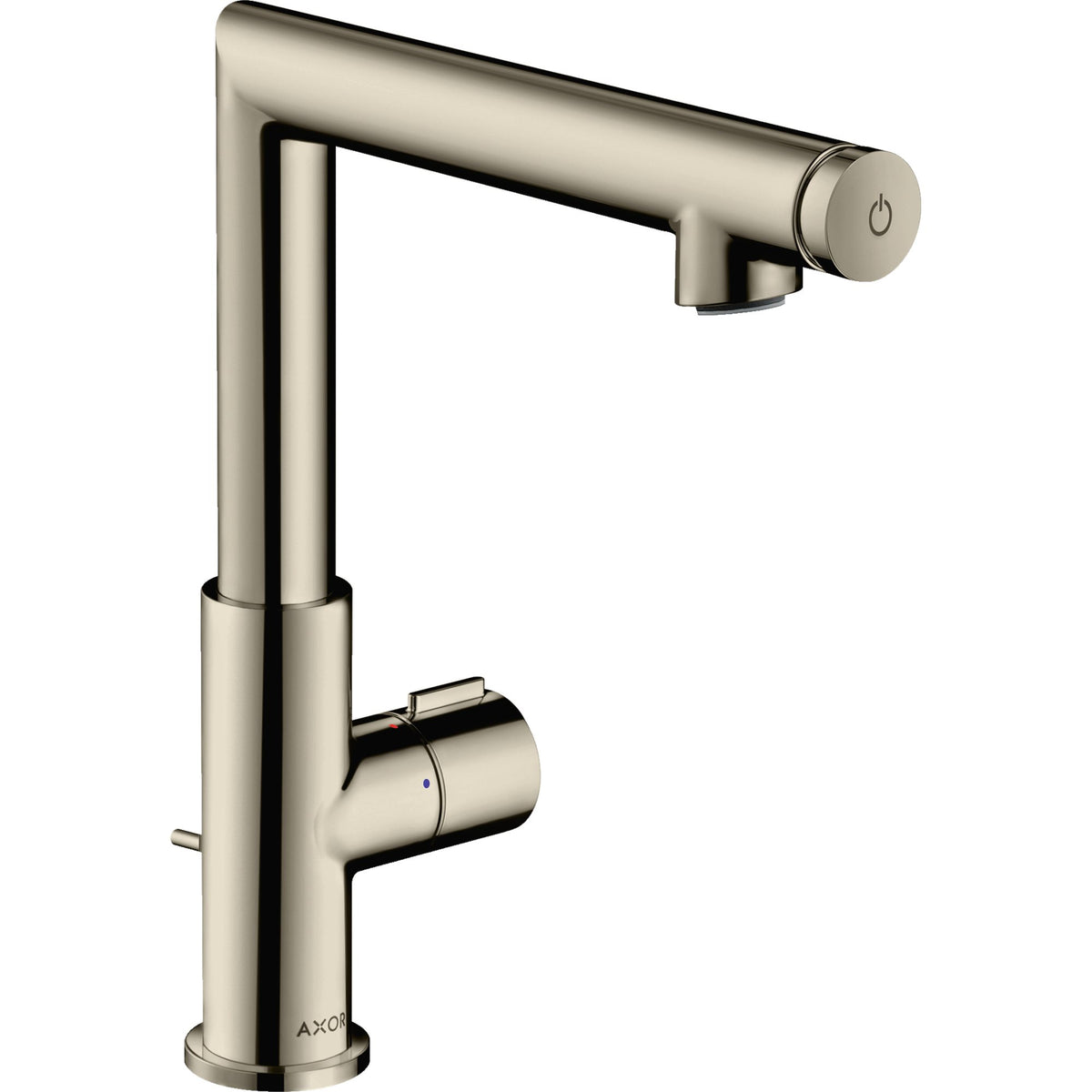 AXOR-Uno-Basin-mixer-Select-220-with-pop-up-waste-set-Polished-Nickel-45016830