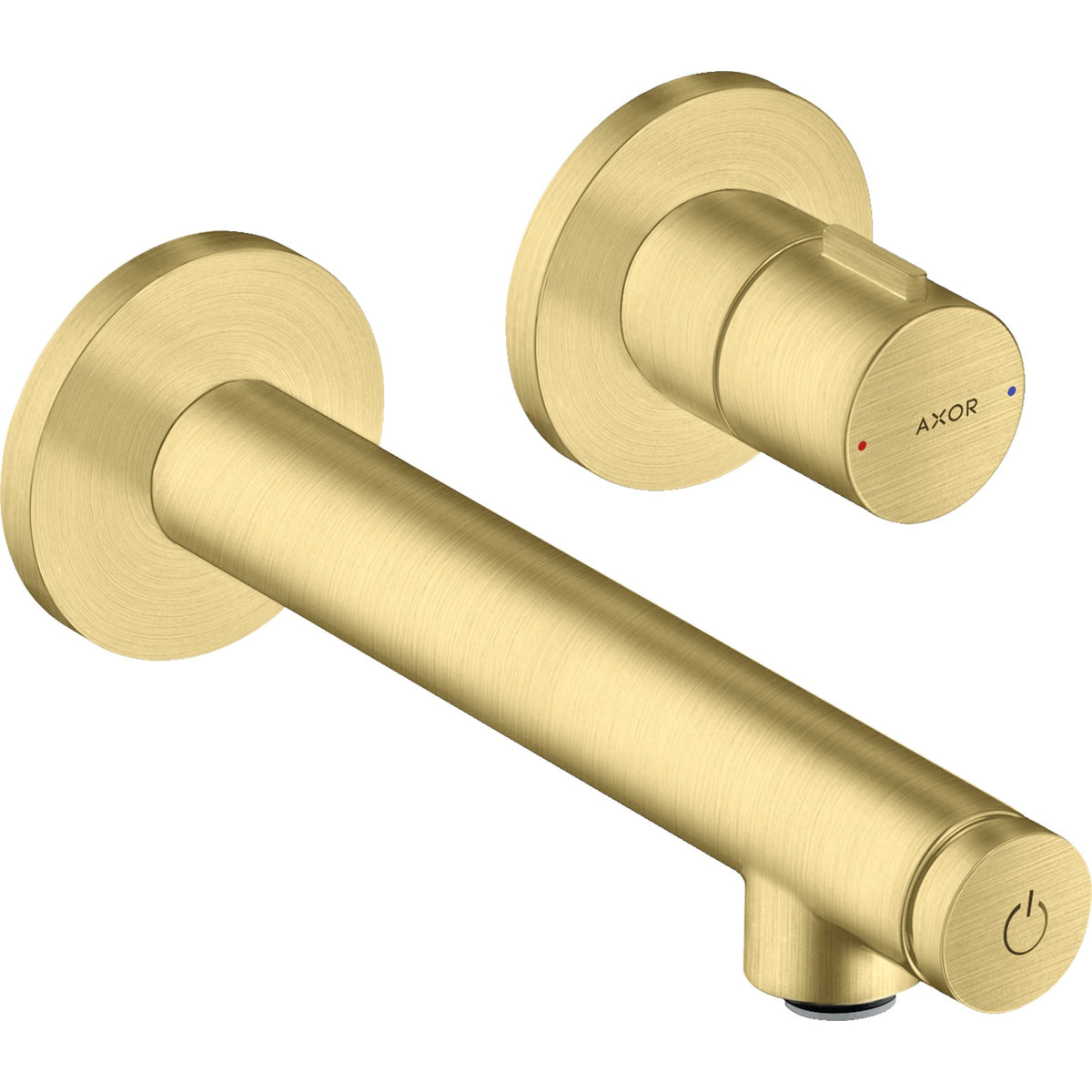 AXOR-Uno-Basin-mixer-for-concealed-installation-wall-mounted-Select-with-spout-158-mm-Brushed-Brass-45112950