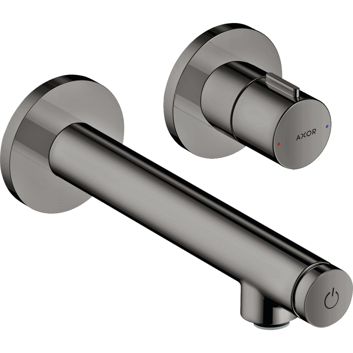 AXOR-Uno-Basin-mixer-for-concealed-installation-wall-mounted-Select-with-spout-158-mm-Polished-Black-Chrome-45112330