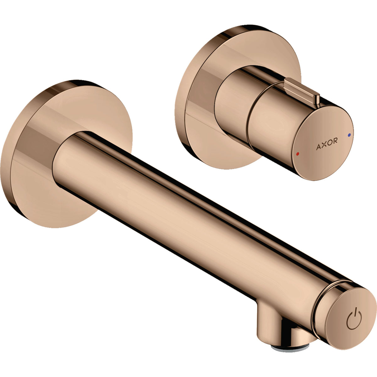 AXOR-Uno-Basin-mixer-for-concealed-installation-wall-mounted-Select-with-spout-158-mm-Polished-Red-Gold-45112300