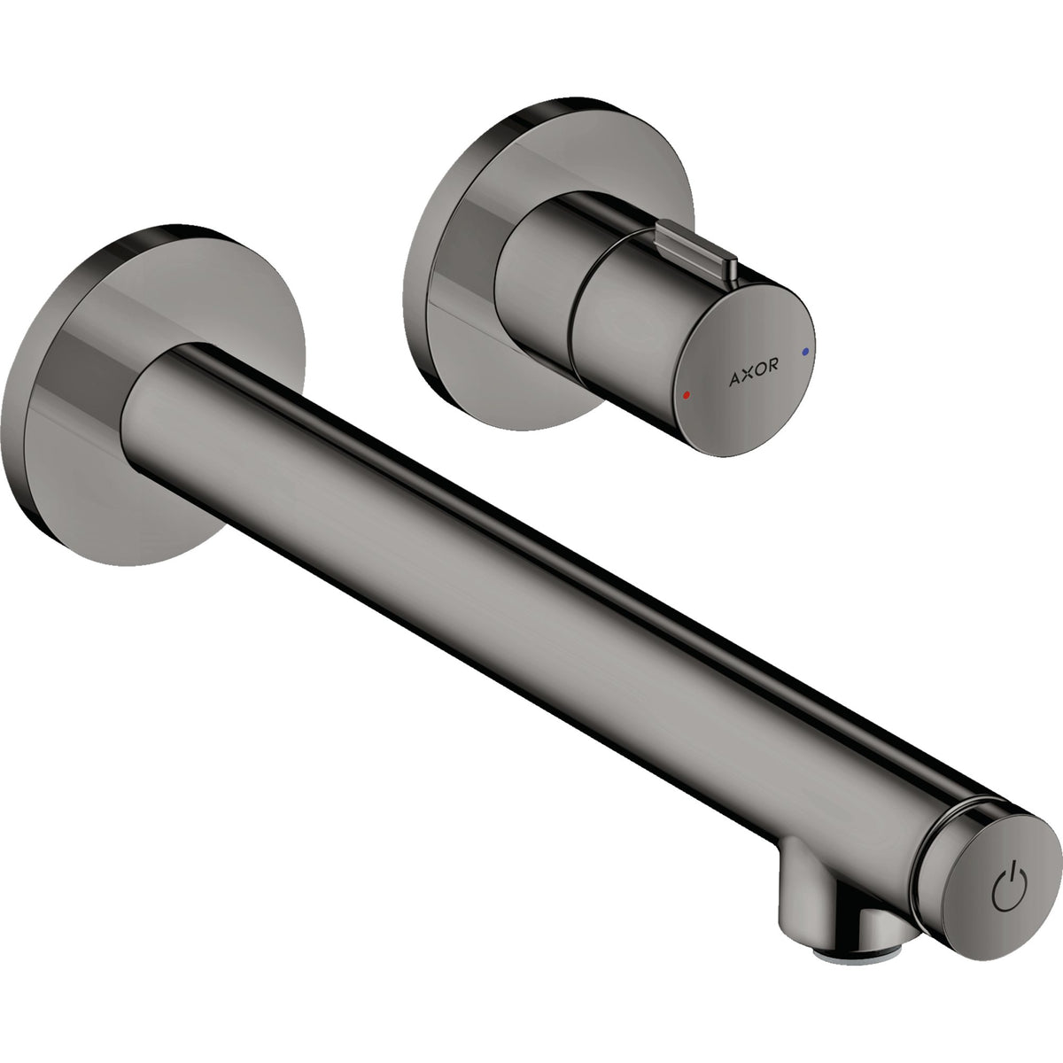 AXOR-Uno-Basin-mixer-for-concealed-installation-wall-mounted-Select-with-spout-221-mm-Polished-Black-Chrome-45113330