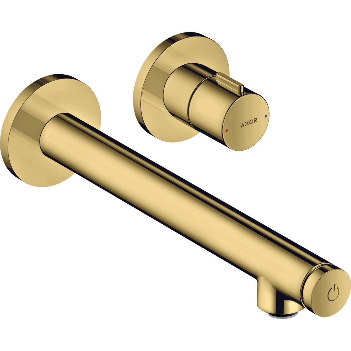 AXOR-Uno-Basin-mixer-for-concealed-installation-wall-mounted-Select-with-spout-221-mm-Polished-Gold-Optic-45113990