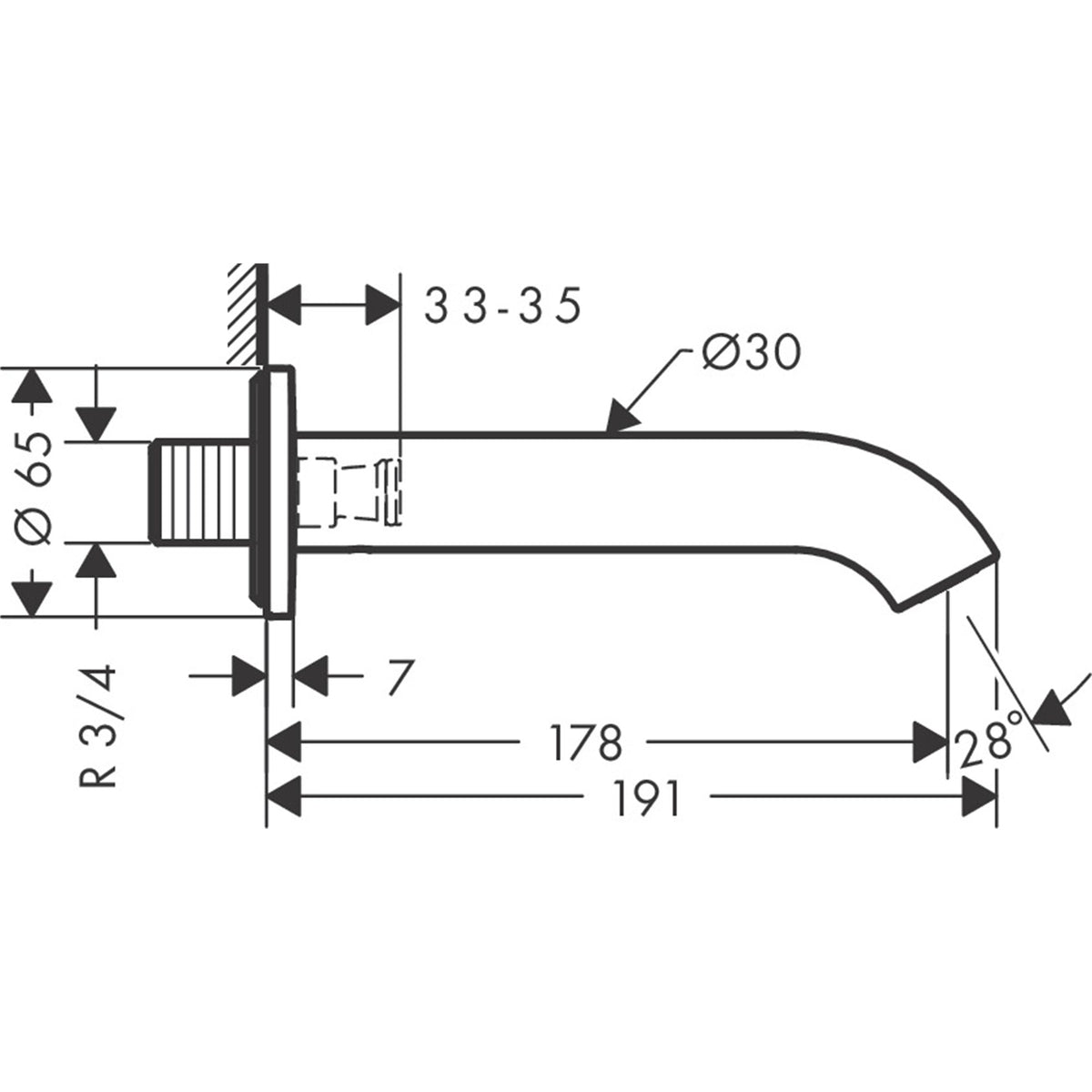 AXOR-Uno-Bath-spout-curved-38411-technical-02
