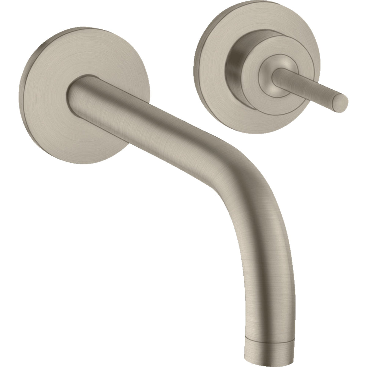 AXOR-Uno-Single-lever-basin-mixer-for-concealed-installation-wall-mounted-with-spout-165-mm-and-escutcheons-Brushed-Nickel-38113820