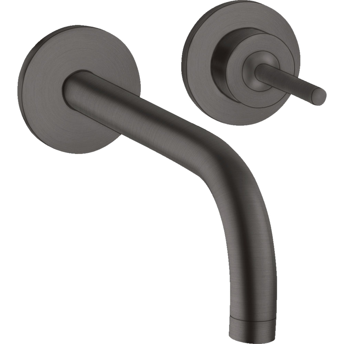 AXOR-Uno-Single-lever-basin-mixer-for-concealed-installation-wall-mounted-with-spout-225-mm-and-escutcheons-Brushed-Black-Chrome-38116340