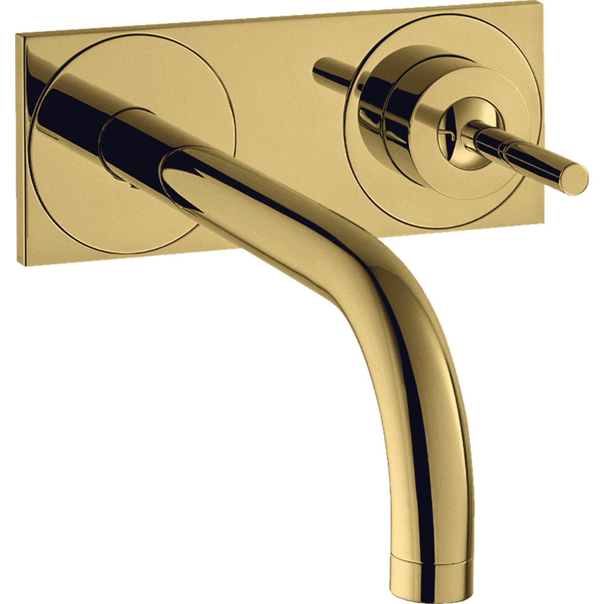 AXOR-Uno-Single-lever-basin-mixer-for-concealed-installation-wall-mounted-with-spout-225-mm-and-plate-Polished-Gold-Optic-38115990