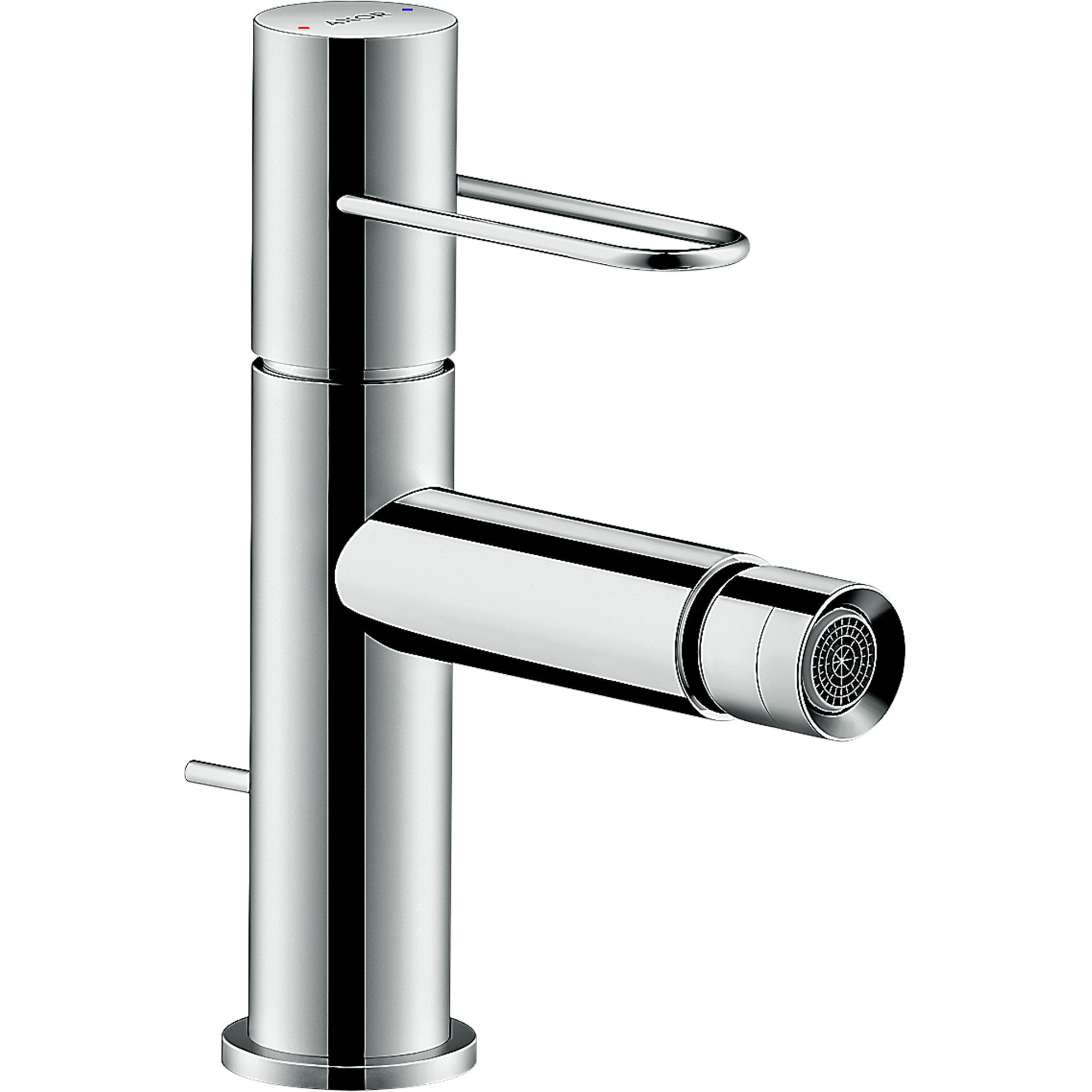 AXOR-Uno-Single-lever-bidet-mixer-with-loop-handle-and-pop-up-waste-set-Polished-Chrome-38211020