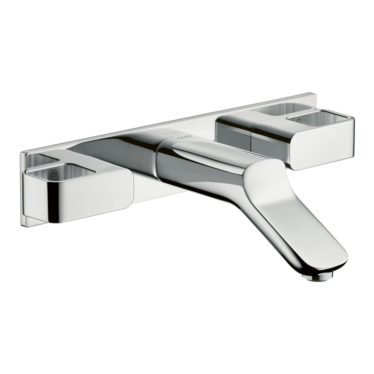 AXOR Urquiola 3 hole basin mixer for concealed installation wall mounted with spout 168 mm Chrome 11042000
