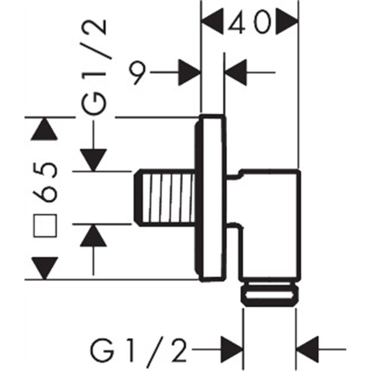 AXOR-Wall-outlet-Fine-Wall-outlet-square-36738-technical-01